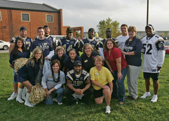 Rams players, cheerleaders encourage students to tackle self-respect