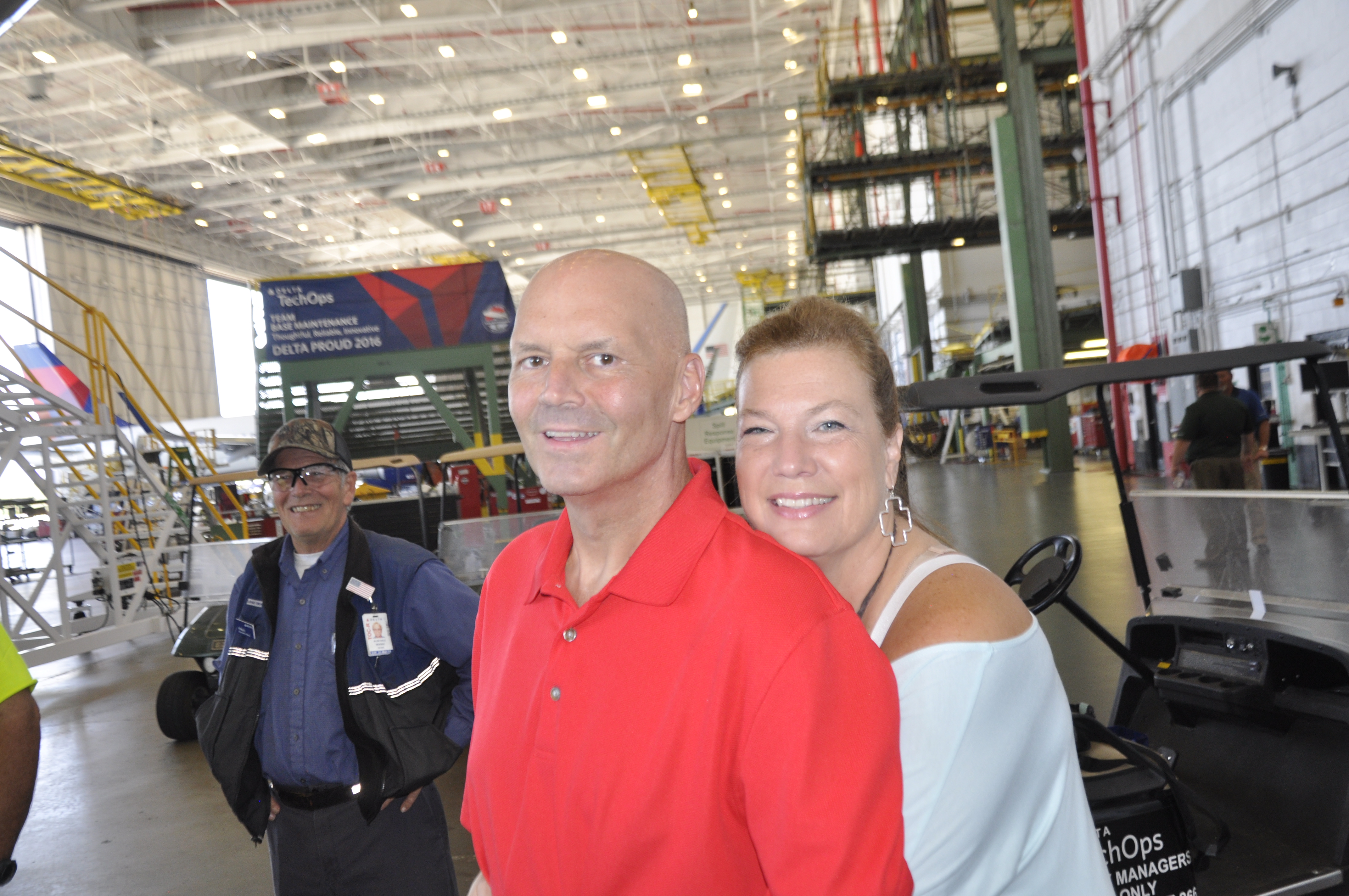 Delta Airlines TechOps empolyee, cancer survivor honored with a visit from former NFL Player