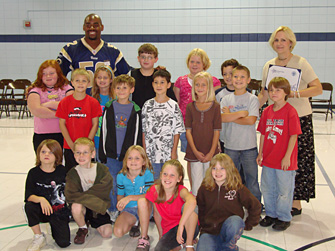 Chris Draft Joins Surprise Assembly to Honor the Missouri American Star of Teaching