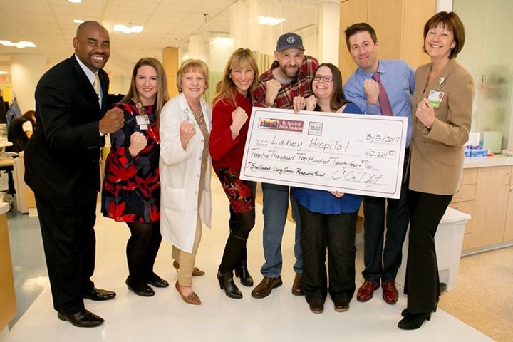 Jeremy Smallwood - 2017 Super Bowl Challenge Check Presentation - Lahey Hospital 