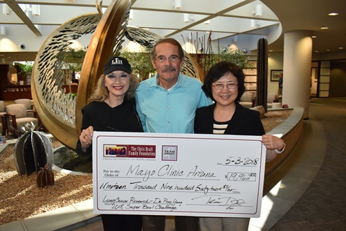 Linda & Jerry Wortman Presented Check to Mayo Clinic Rochester and Phoenix 