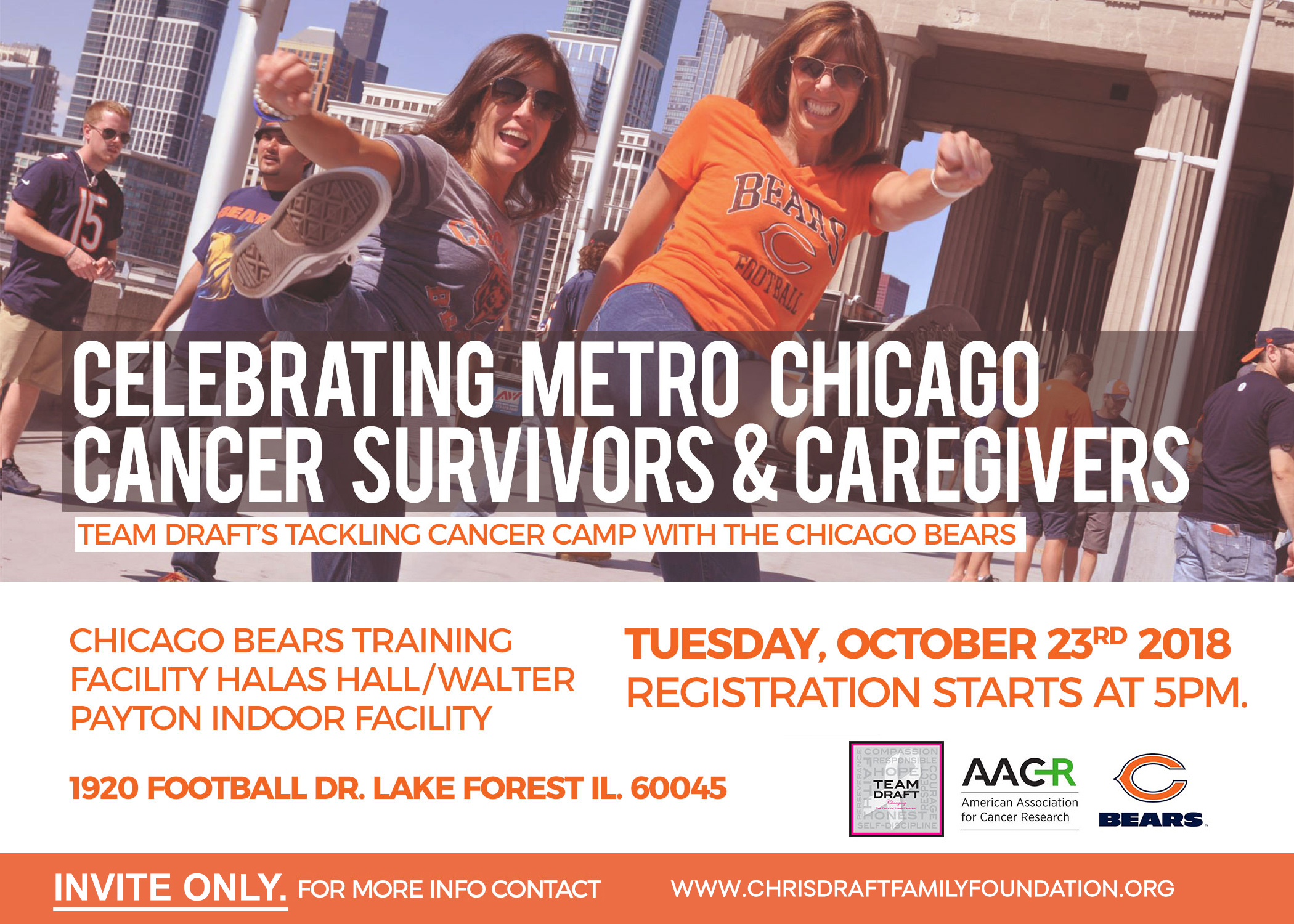 Tackling Cancer Camp with the Chicago Bears 