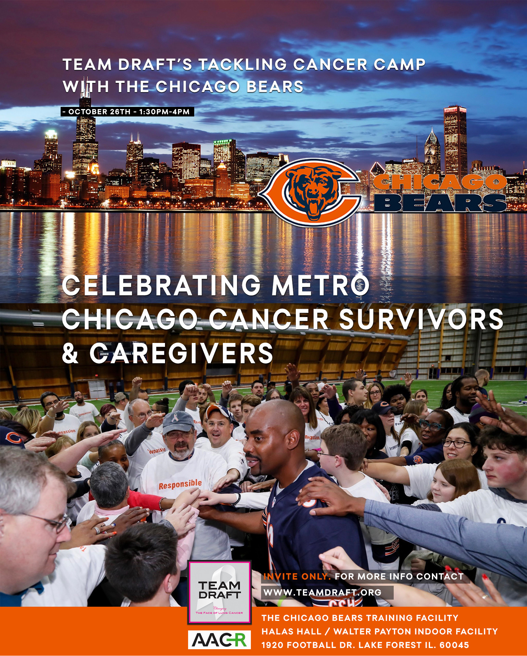 Team Draft's Tackling Cancer Camp with the Chicago Bears 