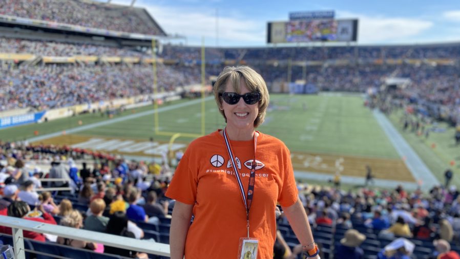 Lisa Moran represented TD and CU Cancer Center at the NFL Pro Bowl in Orlando, FL