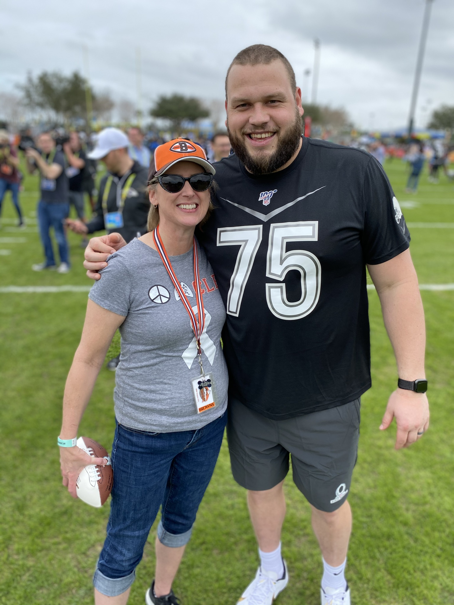 Lisa Moran represented TD and CU Cancer Center at the NFL Pro Bowl in Orlando, FL